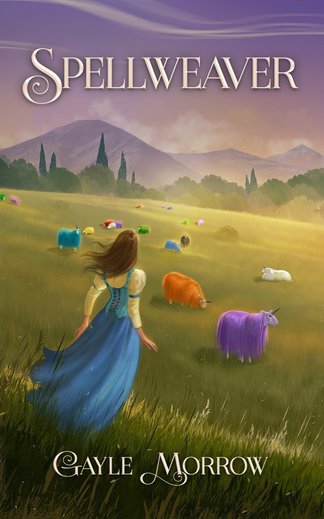 Cover art for Spellweaver: a field of ronid with the female protagonist in the foreground